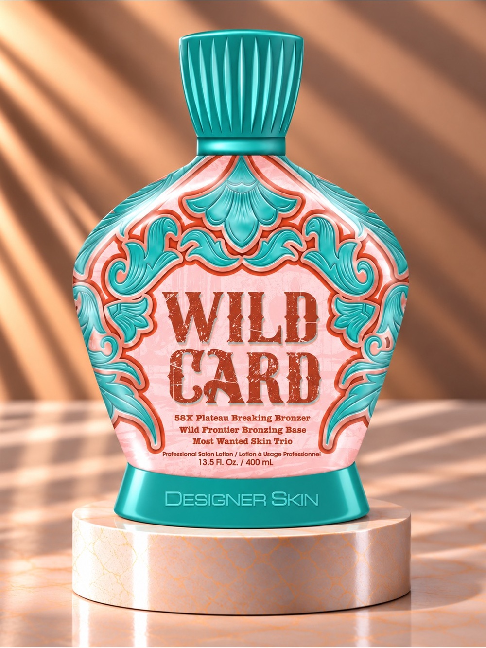 Designer Skin Wild Card 58X Plateau Breaking Bronzer Tanning Lotion 13.5 oz